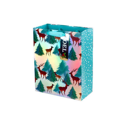 Animal Paper Gift Bags With Handles Punch Handle Style Coloured Paper Bags