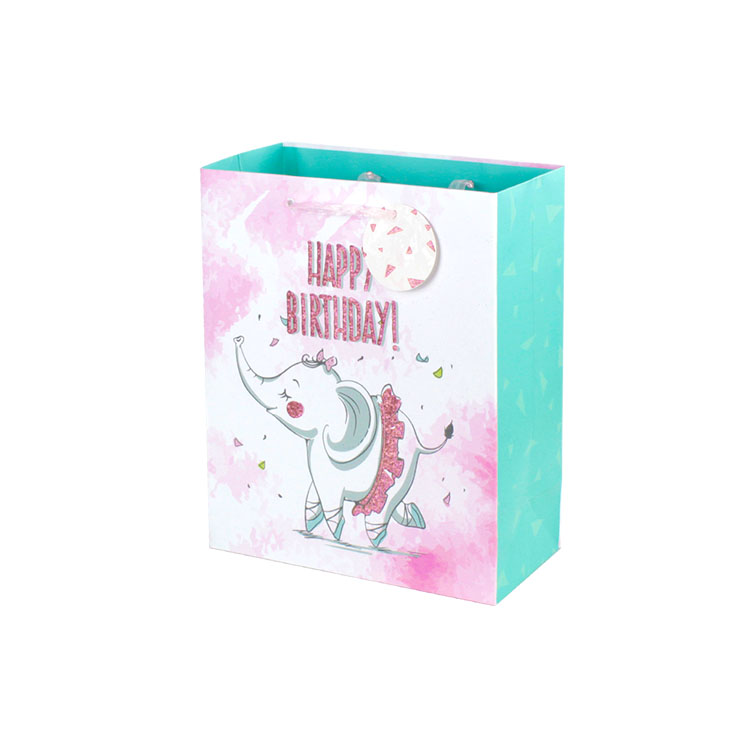 Birthday Paper Gift Bag Punch Handle Style Coloured Paper Bags
