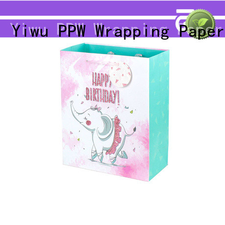 PPW quality custom paper bags supplier for birthday